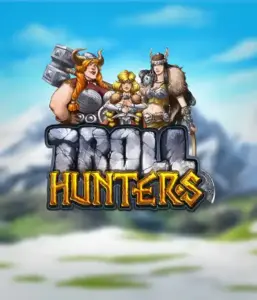 Immerse yourself in "Troll Hunters," where valiant Viking warriors are poised to take on their foes. The logo displays a pair of Vikings, male and female, armed and ready, overlooking a chilly mountainous backdrop. They emanate bravery and might, capturing the essence of the game's adventurous theme.